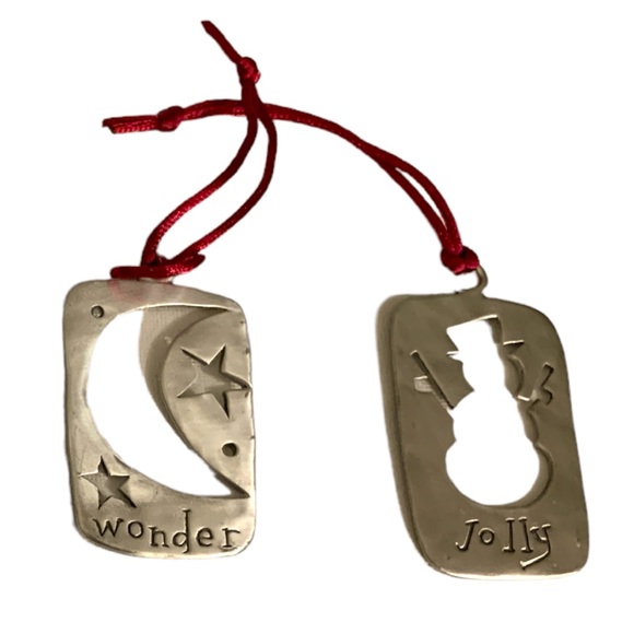 NWT Seagull Pewter Christmas Tree Ornaments Joy Wonder Faith Jolly Gift - Picture 4 of 11